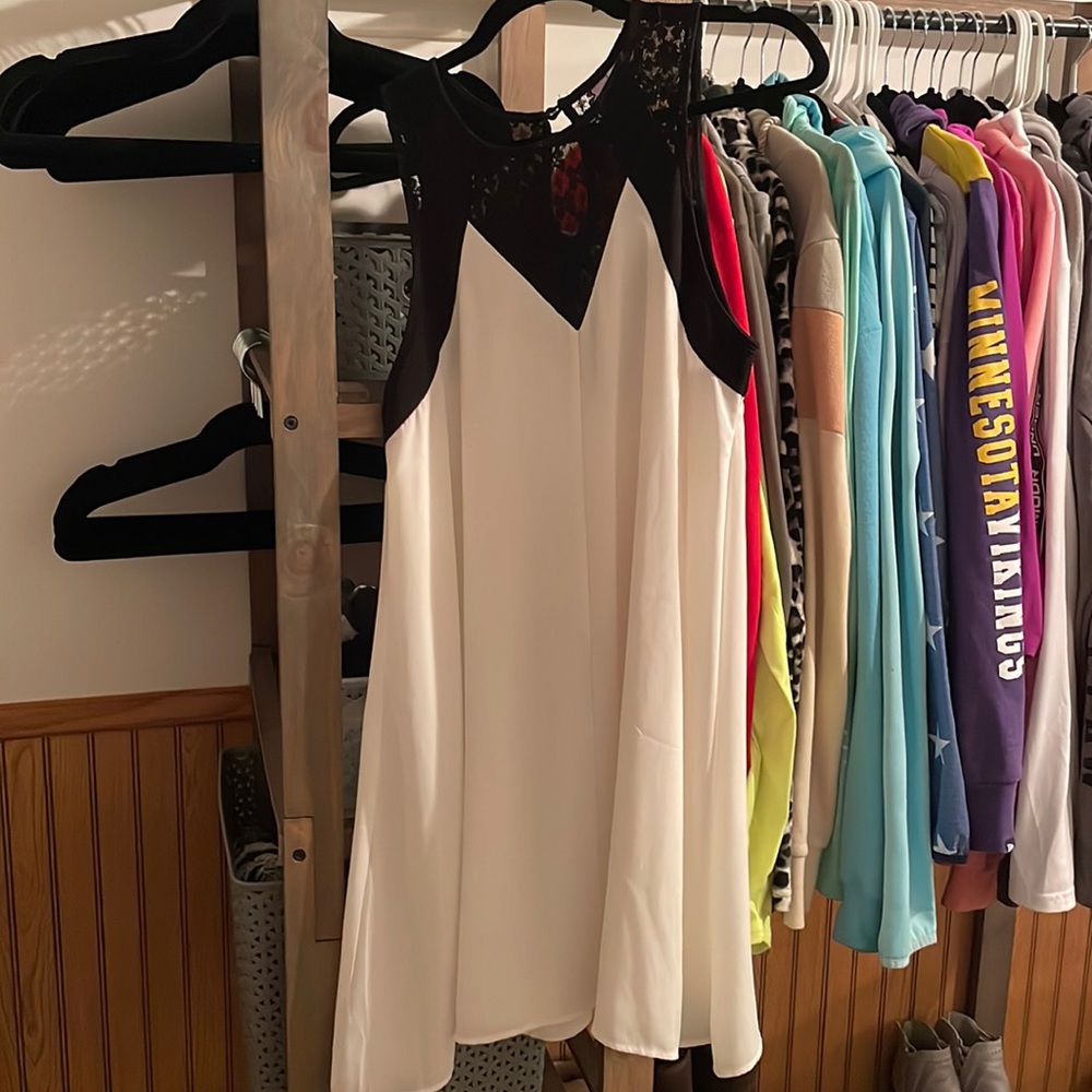 Large White and Black Dress